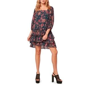 Band of the Free NWT Mandy Floral Long Sleeve Dress Pine Berry Size XS